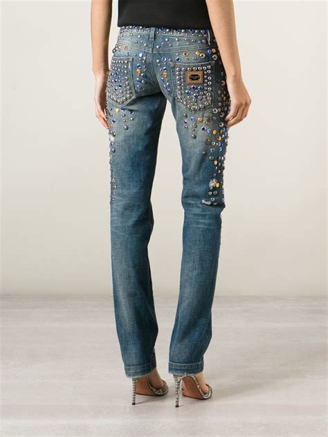 jean femme dolce gabbana|dolce and gabbana embellished jeans.